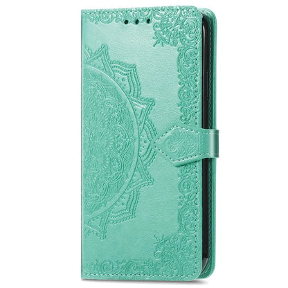 For Honor 200 5G Case PU Leather Flip Phone Cover Embossed Mandala Pattern Flower