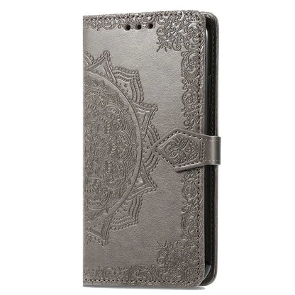 For Honor 200 5G Case PU Leather Flip Phone Cover Embossed Mandala Pattern Flower