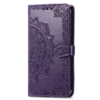 For Honor 200 5G Case PU Leather Flip Phone Cover Embossed Mandala Pattern Flower