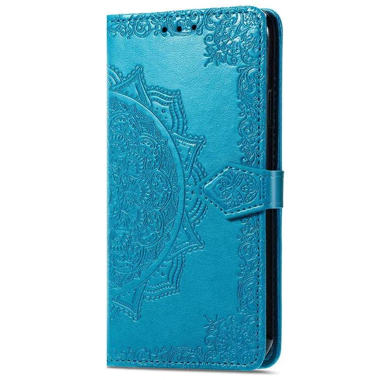 For Honor 200 5G Case PU Leather Flip Phone Cover Embossed Mandala Pattern Flower