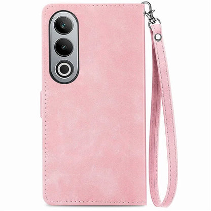 For OnePlus Nord CE4 5G Wallet Case Zipper Folio Leather Phone Cover Imprinted Floral