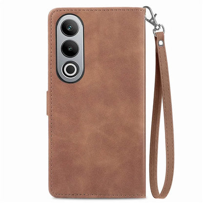 For OnePlus Nord CE4 5G Wallet Case Zipper Folio Leather Phone Cover Imprinted Floral
