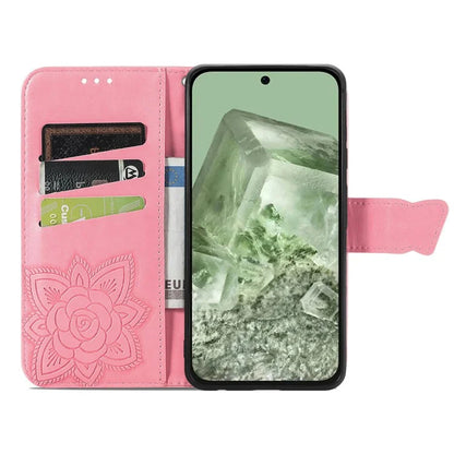 For Google Pixel 8a Case Butterfly Leather Wallet Stand Phone Cover