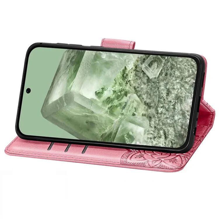 For Google Pixel 8a Case Butterfly Leather Wallet Stand Phone Cover