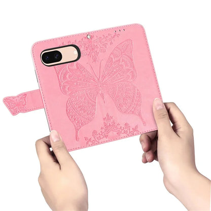For Google Pixel 8a Case Butterfly Leather Wallet Stand Phone Cover