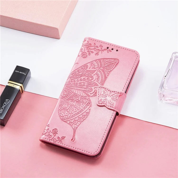 For Google Pixel 8a Case Butterfly Leather Wallet Stand Phone Cover