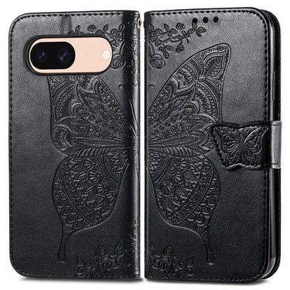 For Google Pixel 8a Case Butterfly Leather Wallet Stand Phone Cover