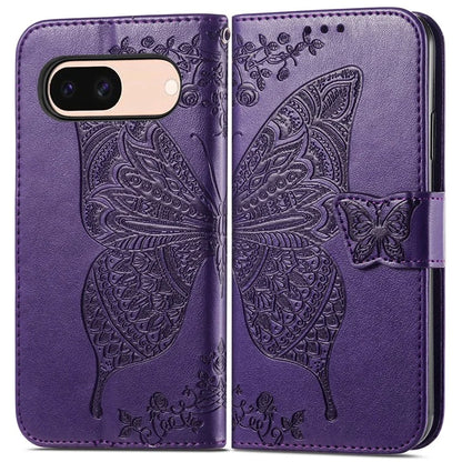 For Google Pixel 8a Case Butterfly Leather Wallet Stand Phone Cover