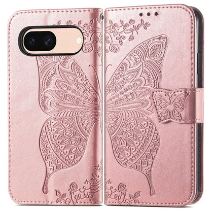 For Google Pixel 8a Case Butterfly Leather Wallet Stand Phone Cover