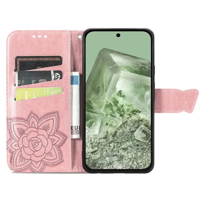 For Google Pixel 8a Case Butterfly Leather Wallet Stand Phone Cover