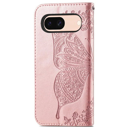 For Google Pixel 8a Case Butterfly Leather Wallet Stand Phone Cover