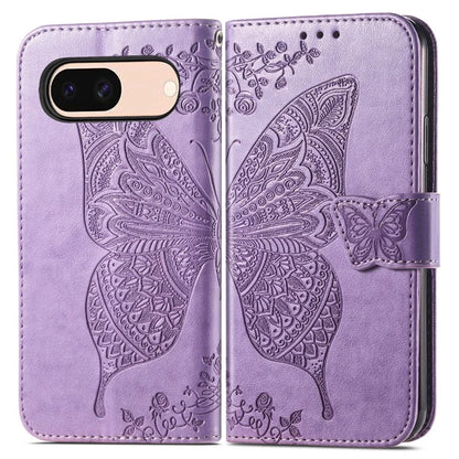 For Google Pixel 8a Case Butterfly Leather Wallet Stand Phone Cover