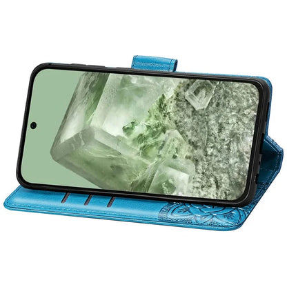 For Google Pixel 8a Case Butterfly Leather Wallet Stand Phone Cover