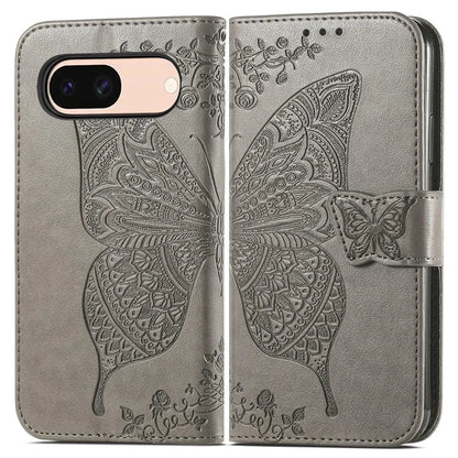 For Google Pixel 8a Case Butterfly Leather Wallet Stand Phone Cover
