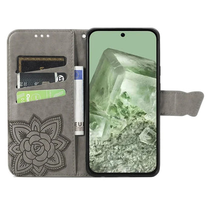 For Google Pixel 8a Case Butterfly Leather Wallet Stand Phone Cover