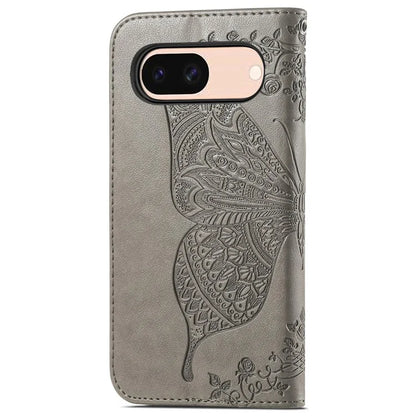 For Google Pixel 8a Case Butterfly Leather Wallet Stand Phone Cover