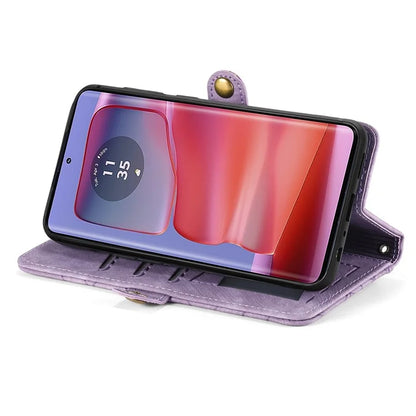 For Motorola Edge 50 Ultra 5G / Moto X50 Ultra 5G Case Zipper Wallet PU Leather Geometry Phone Cover