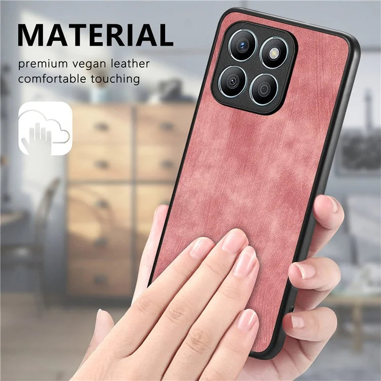 For Honor X8b 4G Case Retro Slim Fit PU Leather Phone Back Cover