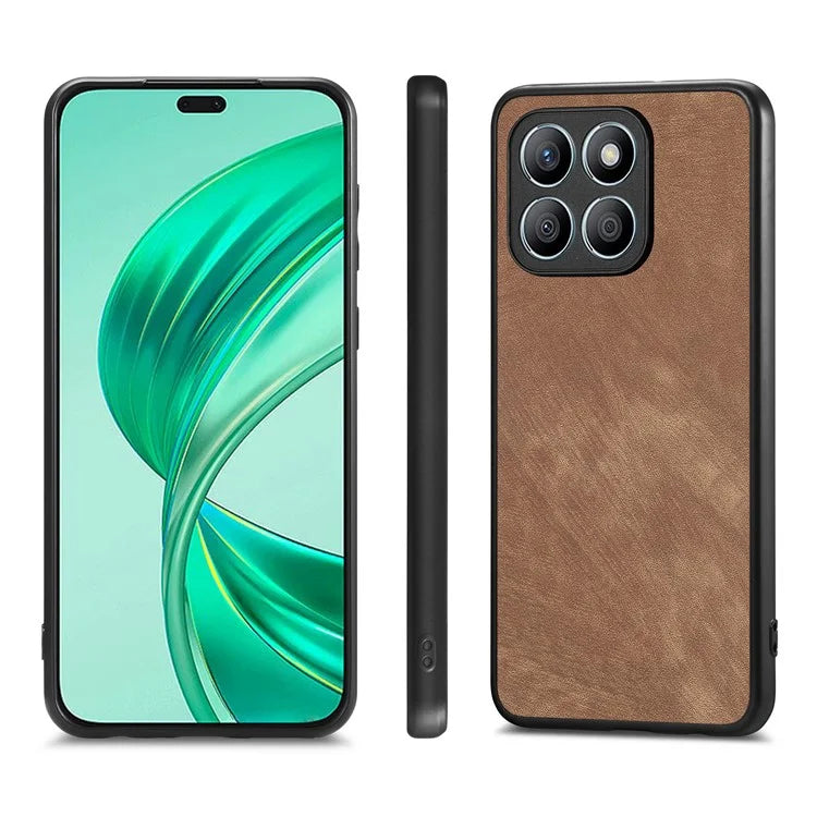 For Honor X8b 4G Case Retro Slim Fit PU Leather Phone Back Cover