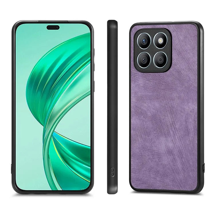 For Honor X8b 4G Case Retro Slim Fit PU Leather Phone Back Cover
