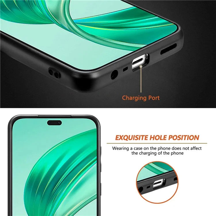 For Honor X8b 4G Case Retro Slim Fit PU Leather Phone Back Cover