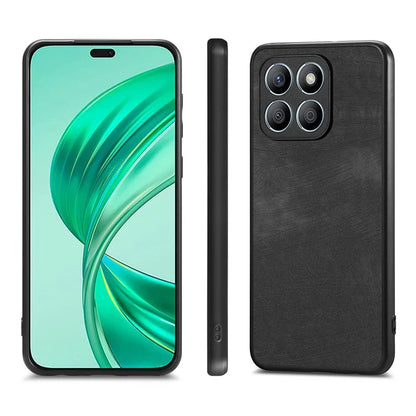 For Honor X8b 4G Case Retro Slim Fit PU Leather Phone Back Cover