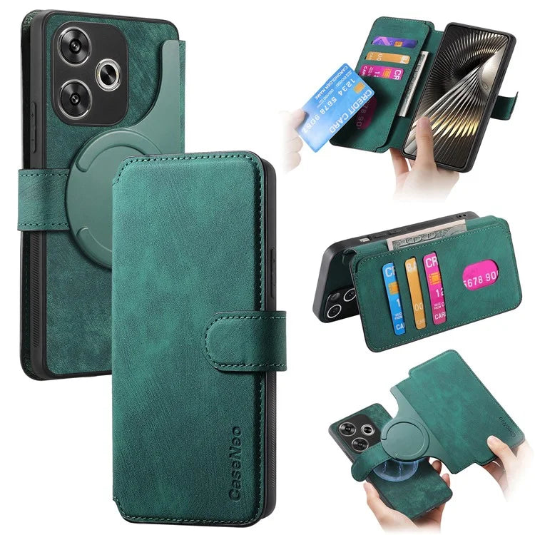 CASENEO MW-03 For Xiaomi Redmi Turbo 3 5G / Poco F6 5G Case Detachable Wallet Leather+TPU Phone Cover