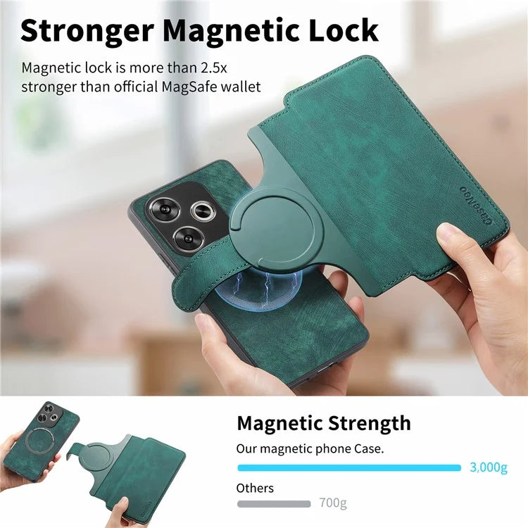 CASENEO MW-03 For Xiaomi Redmi Turbo 3 5G / Poco F6 5G Case Detachable Wallet Leather+TPU Phone Cover