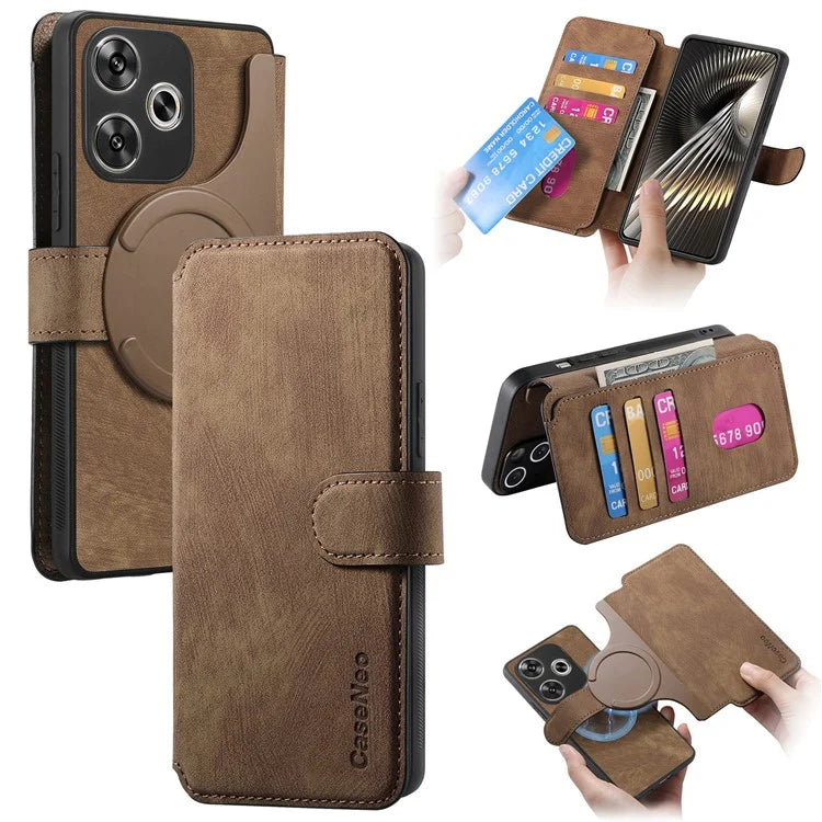 CASENEO MW-03 For Xiaomi Redmi Turbo 3 5G / Poco F6 5G Case Detachable Wallet Leather+TPU Phone Cover