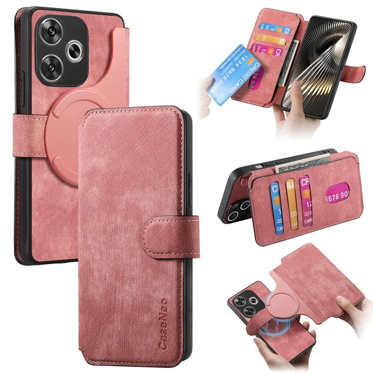 CASENEO MW-03 For Xiaomi Redmi Turbo 3 5G / Poco F6 5G Case Detachable Wallet Leather+TPU Phone Cover