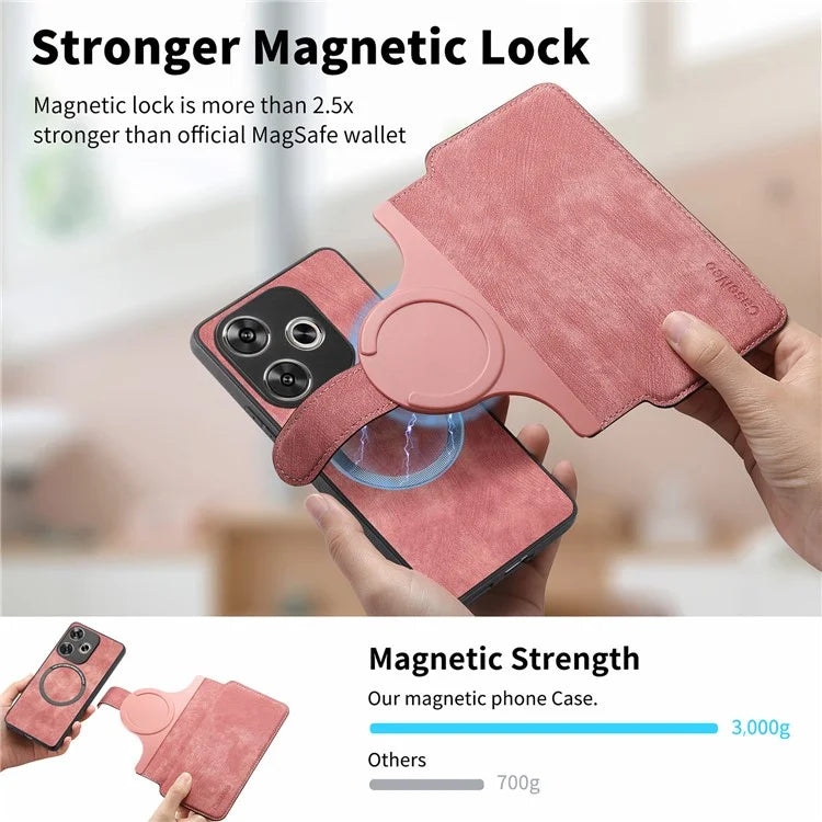CASENEO MW-03 For Xiaomi Redmi Turbo 3 5G / Poco F6 5G Case Detachable Wallet Leather+TPU Phone Cover