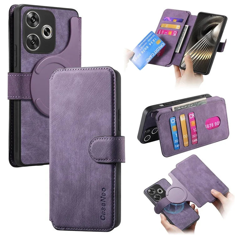 CASENEO MW-03 For Xiaomi Redmi Turbo 3 5G / Poco F6 5G Case Detachable Wallet Leather+TPU Phone Cover
