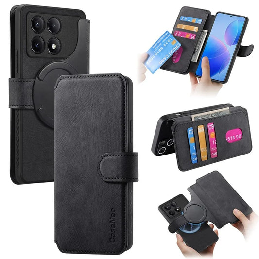 CASENEO MW-03 For Xiaomi Redmi K70 Pro 5G / K70 5G / Poco F6 Pro 5G Case Detachable Wallet Leather+TPU Phone Cover