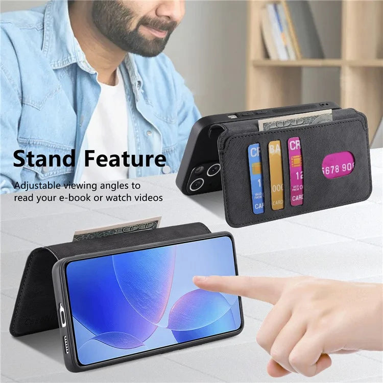 CASENEO MW-03 For Xiaomi Redmi K70 Pro 5G / K70 5G / Poco F6 Pro 5G Case Detachable Wallet Leather+TPU Phone Cover