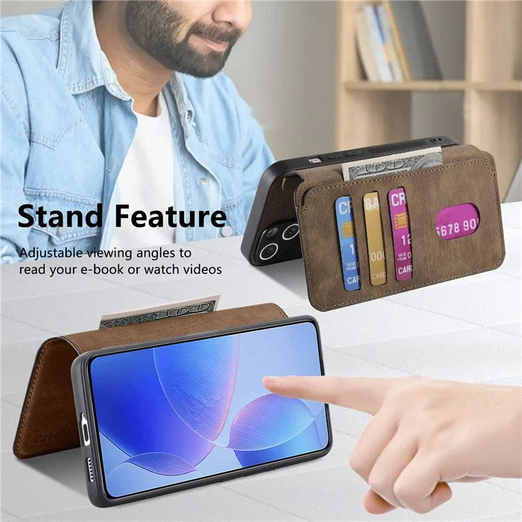 CASENEO MW-03 For Xiaomi Redmi K70 Pro 5G / K70 5G / Poco F6 Pro 5G Case Detachable Wallet Leather+TPU Phone Cover