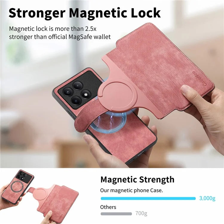 CASENEO MW-03 For Xiaomi Redmi K70 Pro 5G / K70 5G / Poco F6 Pro 5G Case Detachable Wallet Leather+TPU Phone Cover