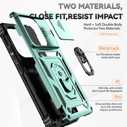 For Xiaomi Redmi Note 13 4G Case Military Grade Kickstand PC TPU Phone Cover Lens Privacy Protection