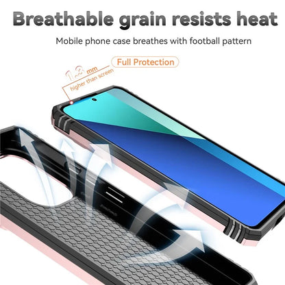 For Xiaomi Redmi Note 13 4G Case Military Grade Kickstand PC TPU Phone Cover Lens Privacy Protection