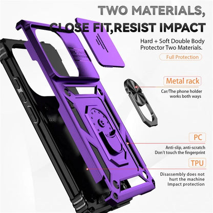 For Xiaomi Redmi Note 13 4G Case Military Grade Kickstand PC TPU Phone Cover Lens Privacy Protection