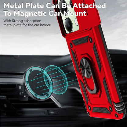For Xiaomi Redmi Note 13 Pro 4G / Poco M6 Pro 4G Case Upgraded Lens Protection PC + TPU Phone Cover Kickstand