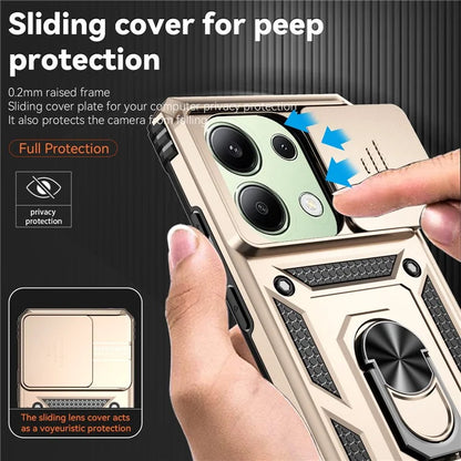 For Xiaomi Redmi Note 13 Pro 4G / Poco M6 Pro 4G Case Upgraded Lens Protection PC + TPU Phone Cover Kickstand