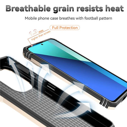 For Xiaomi Redmi Note 13 Pro 4G / Poco M6 Pro 4G Case Upgraded Lens Protection PC + TPU Phone Cover Kickstand