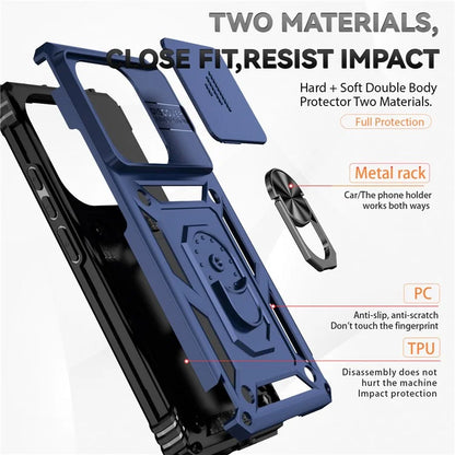 For Xiaomi Redmi Note 13 Pro 4G / Poco M6 Pro 4G Case Upgraded Lens Protection PC + TPU Phone Cover Kickstand
