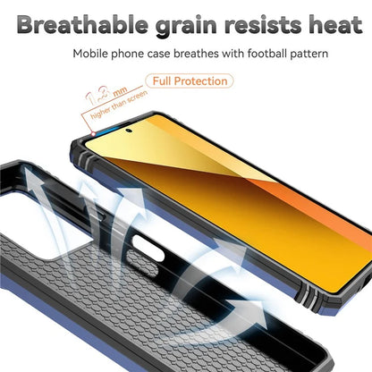 For Xiaomi Redmi Note 13 5G Case Car Mount Kickstand PC + TPU Phone Cover Slide Lens Protection
