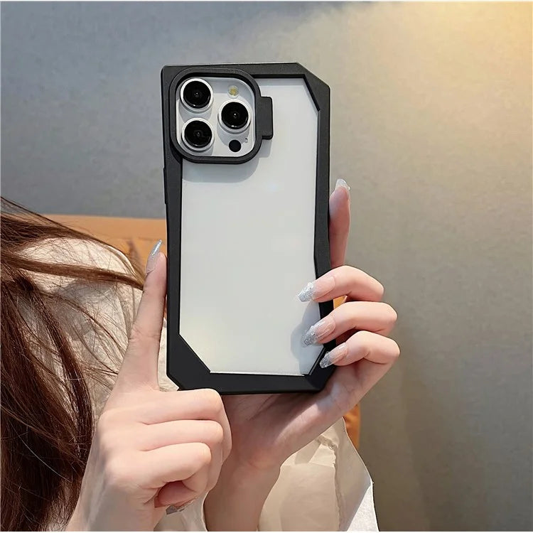For iPhone 14 Pro Case TPU + Acrylic Phone Back Cover with Irregular Frame