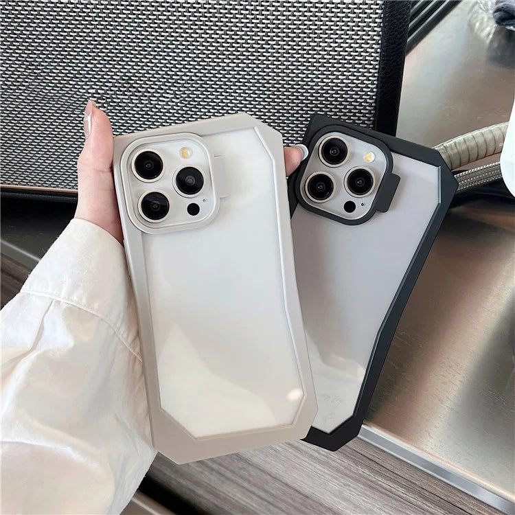 For iPhone 14 Pro Case TPU + Acrylic Phone Back Cover with Irregular Frame
