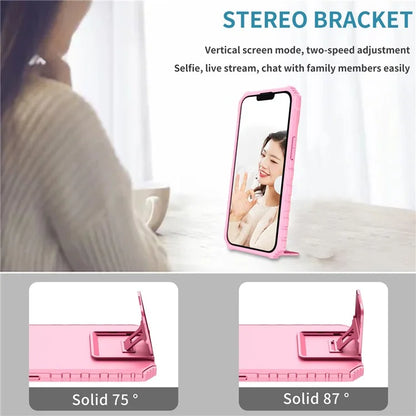 For iPhone 16 Pro Max Case Camera Slider PC + TPU Phone Cover with Kickstand