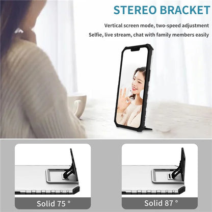 For iPhone 16 Pro Case Camera Slider PC + TPU Phone Cover with Kickstand