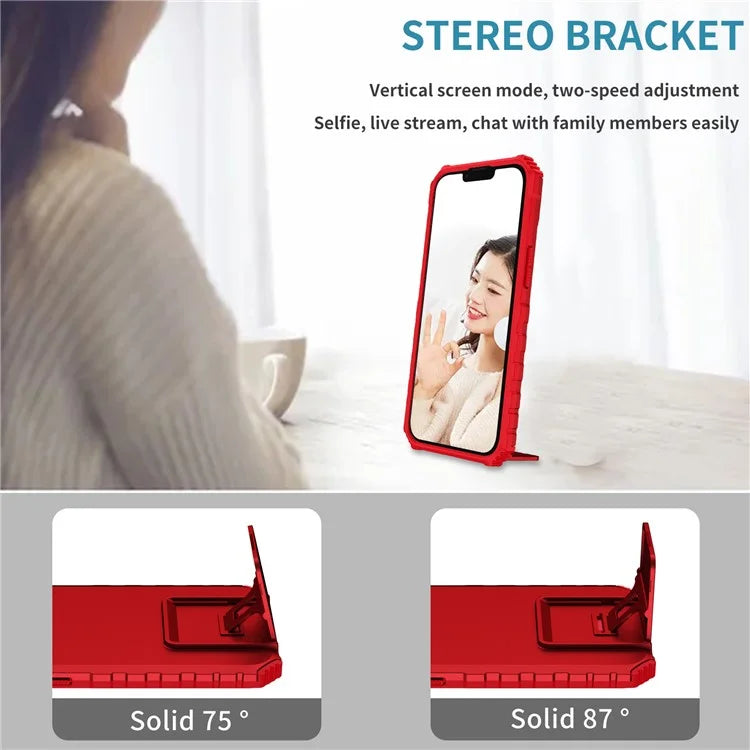 For iPhone 16 Plus Case Camera Slider PC + TPU Phone Cover with Kickstand