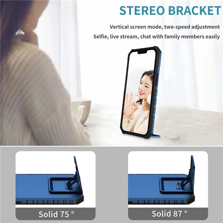 For iPhone 16 Plus Case Camera Slider PC + TPU Phone Cover with Kickstand